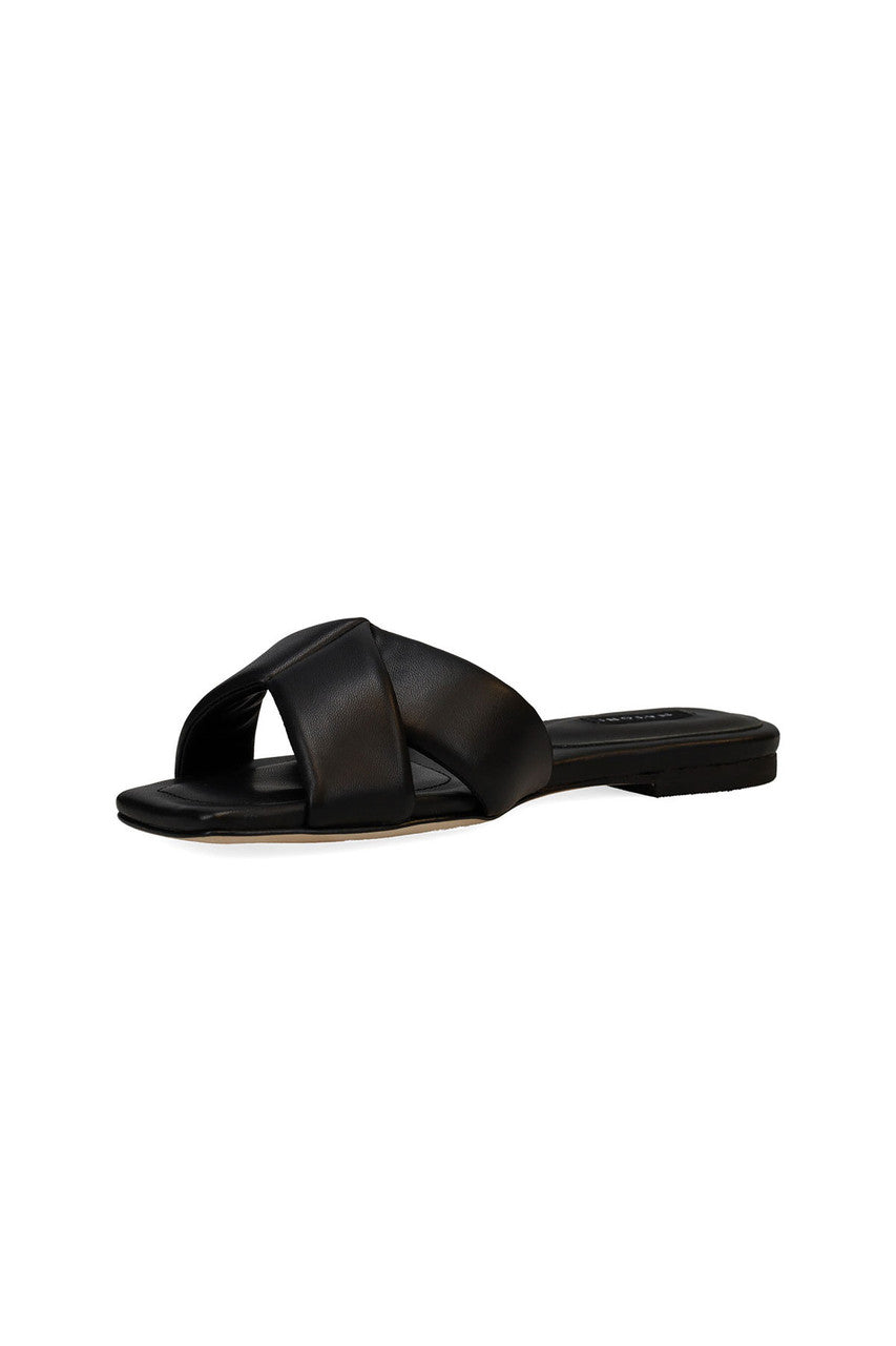 Buy Vitta Nappa Leather Slide Sandals in Black Online Black