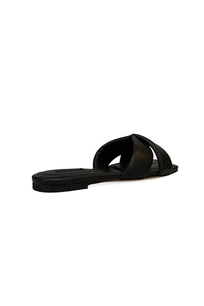 Buy Vitta Nappa Leather Slide Sandals in Black Online Black