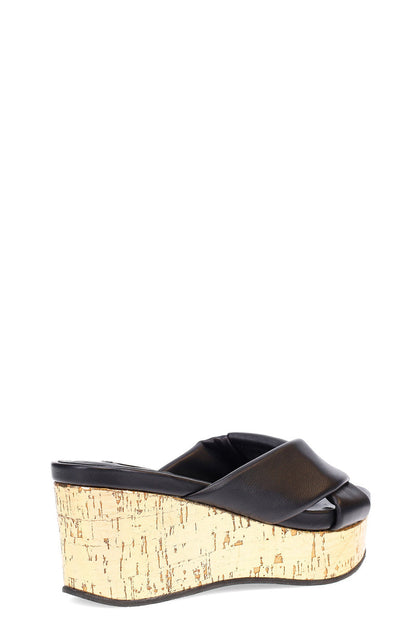 Buy Lanna Nappa Leather Platform Thong Sandals in Black Online Black