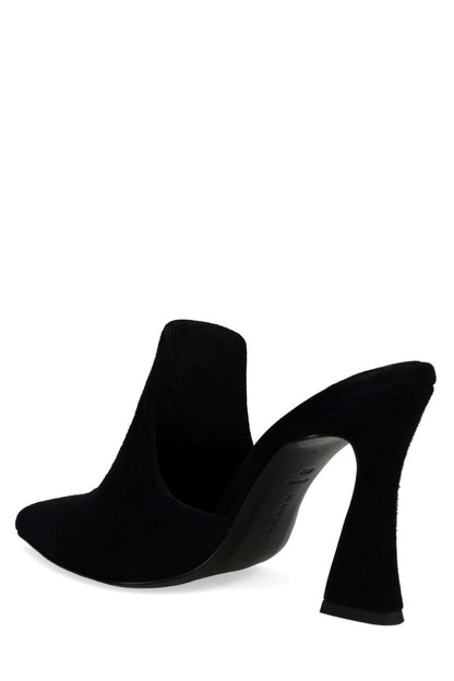 Buy Minh Suede Heel Mule in Black Online Black