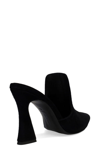 Buy Minh Suede Heel Mule in Black Online Black