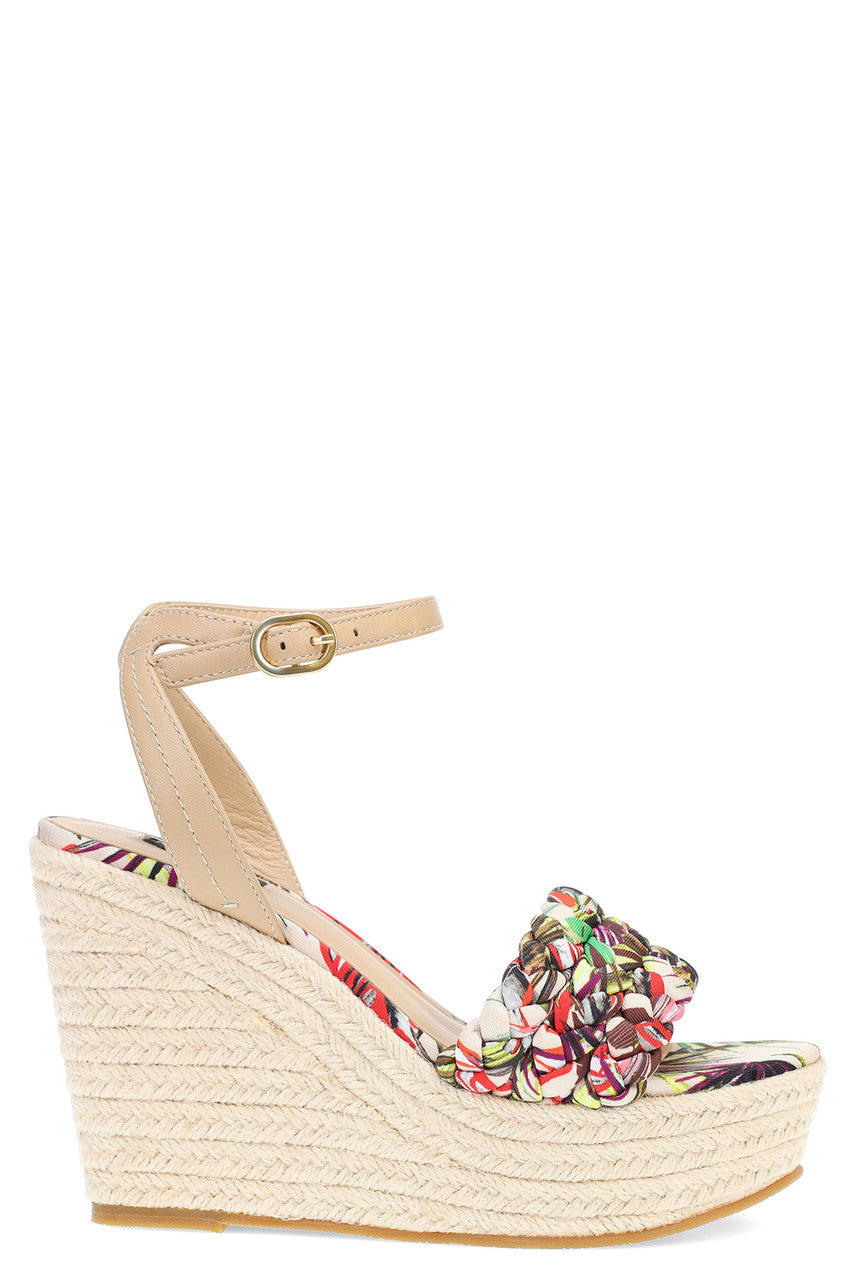 Buy Rae Tropical Braided Wedge Sandals in Natural Online Natural