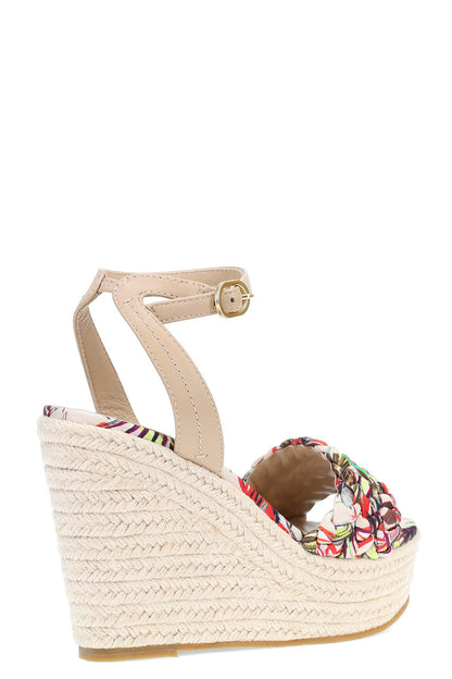 Buy Rae Tropical Braided Wedge Sandals in Natural Online Natural