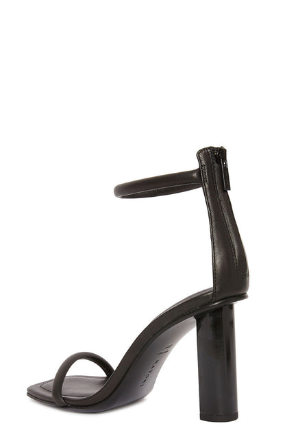 Buy Glow Nappa Leather Block Heel Sandal in Black Online Black