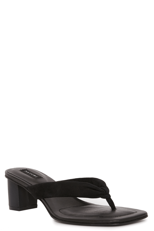 Buy Bay Suede Thong Sandal in Black Online Black