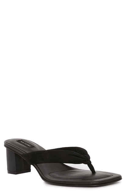 Buy Bay Suede Thong Sandal in Black Online Black