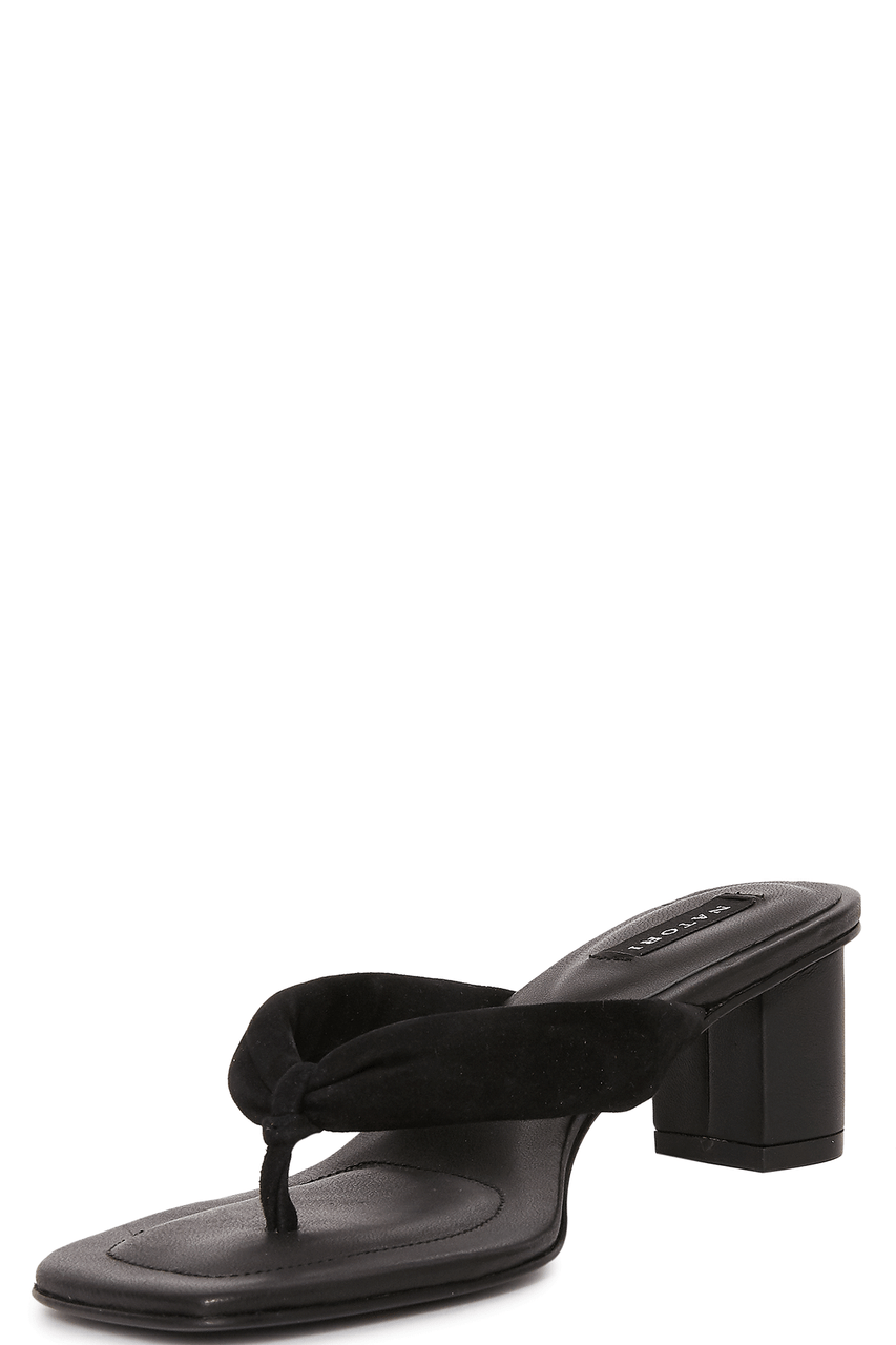 Buy Bay Suede Thong Sandal in Black Online Black