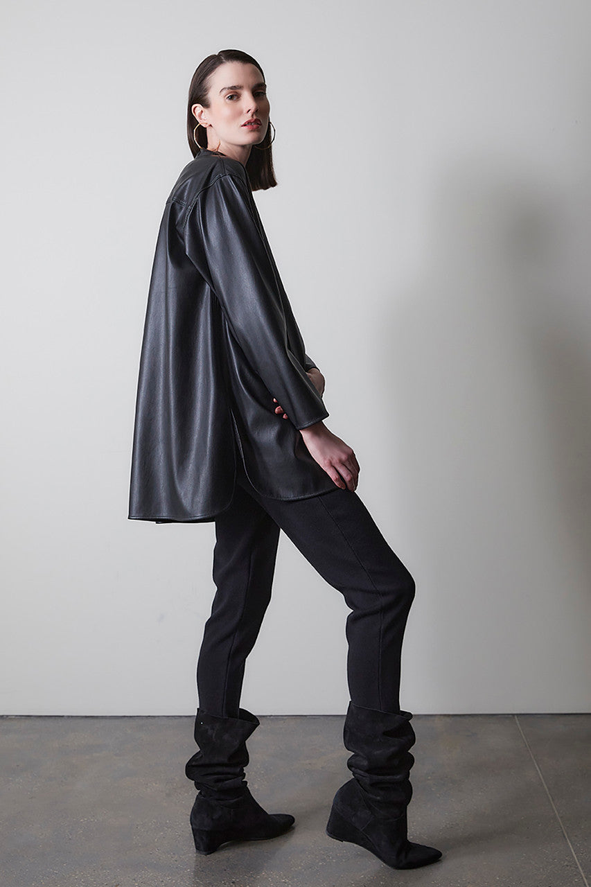 Buy Thrill Suede Contour Wedge Tall Slouch Boot in Black Online Black