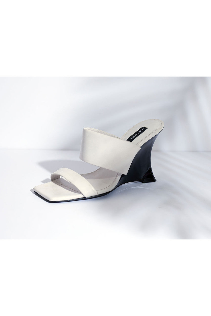 Buy Balli High Wedge Slide Sandals in White Online White