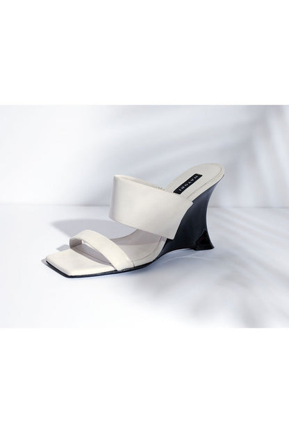 Buy Balli High Wedge Slide Sandals in White Online White