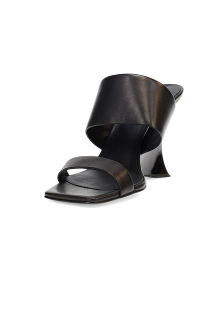 Buy Balli High Wedge Slide Sandals in Black Online Black