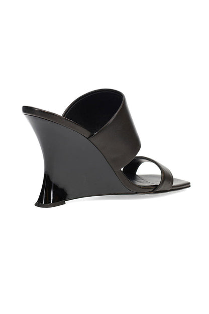 Buy Balli High Wedge Slide Sandals in Black Online Black