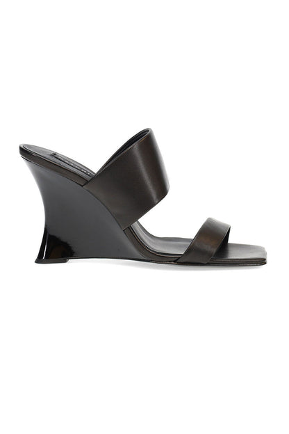 Buy Balli High Wedge Slide Sandals in Black Online Black