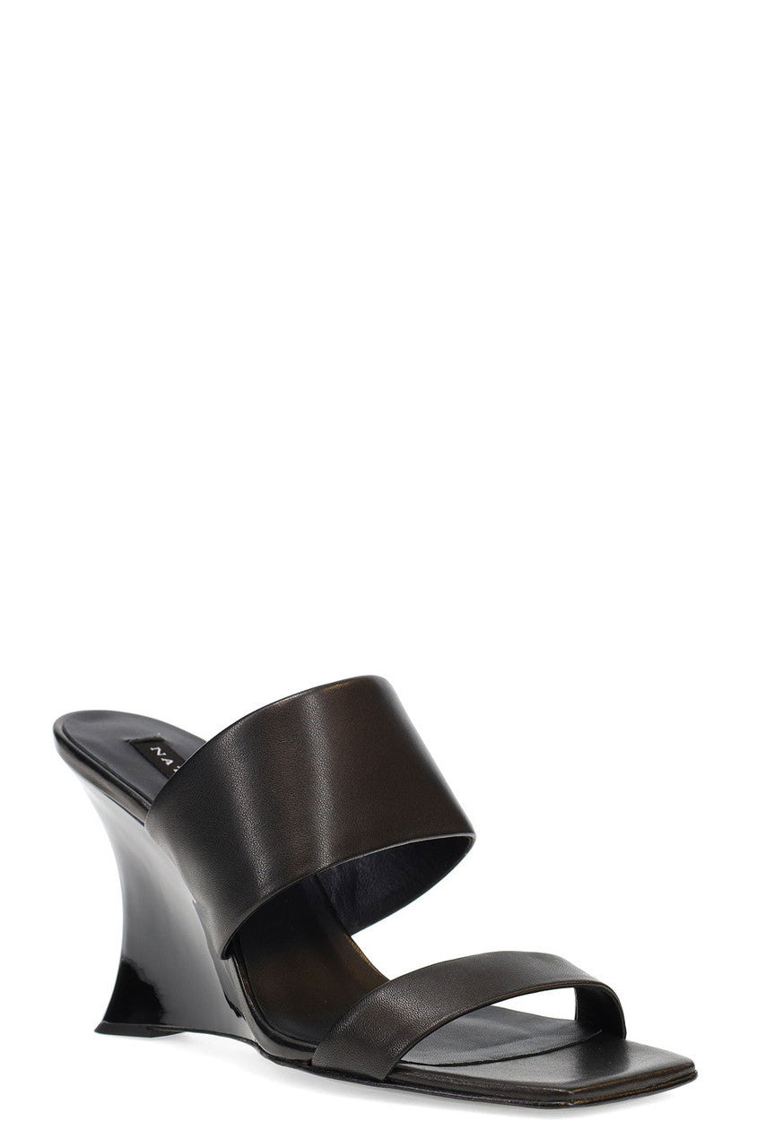 Buy Balli High Wedge Slide Sandals in Black Online Black