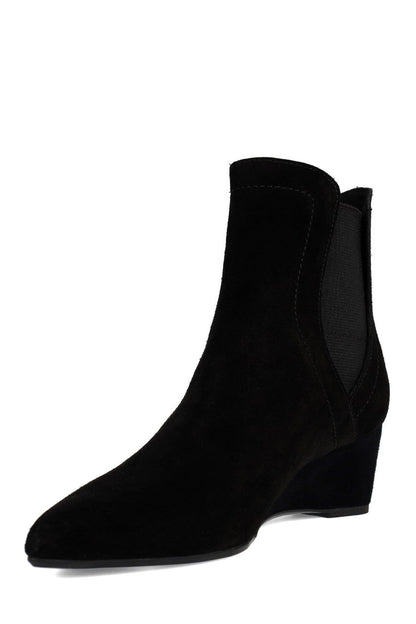 Buy Gaisha-Su Suede Wedge Bootie in Black Online Black