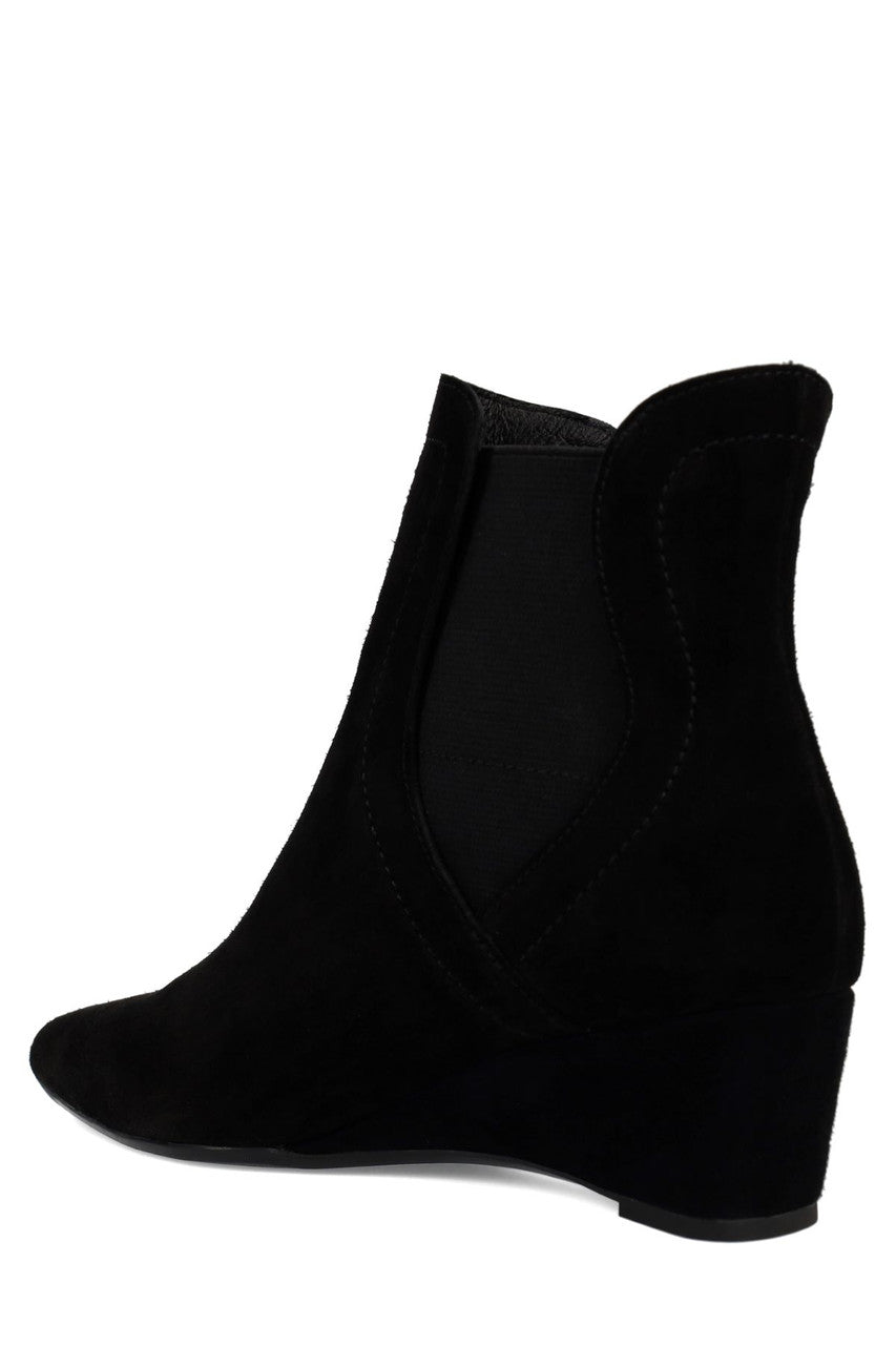 Buy Gaisha-Su Suede Wedge Bootie in Black Online Black
