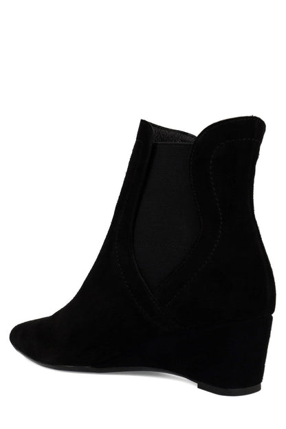 Buy Gaisha-Su Suede Wedge Bootie in Black Online Black
