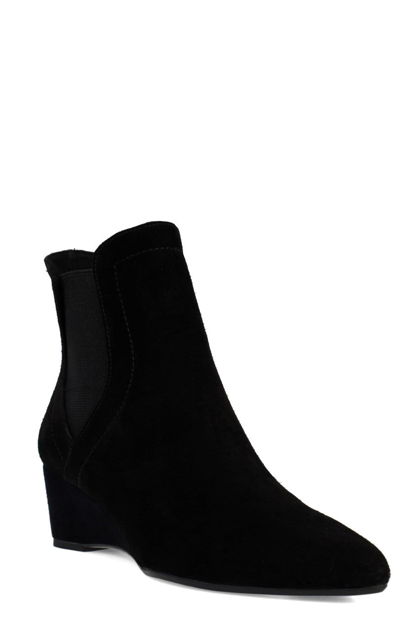 Buy Gaisha-Su Suede Wedge Bootie in Black Online Black