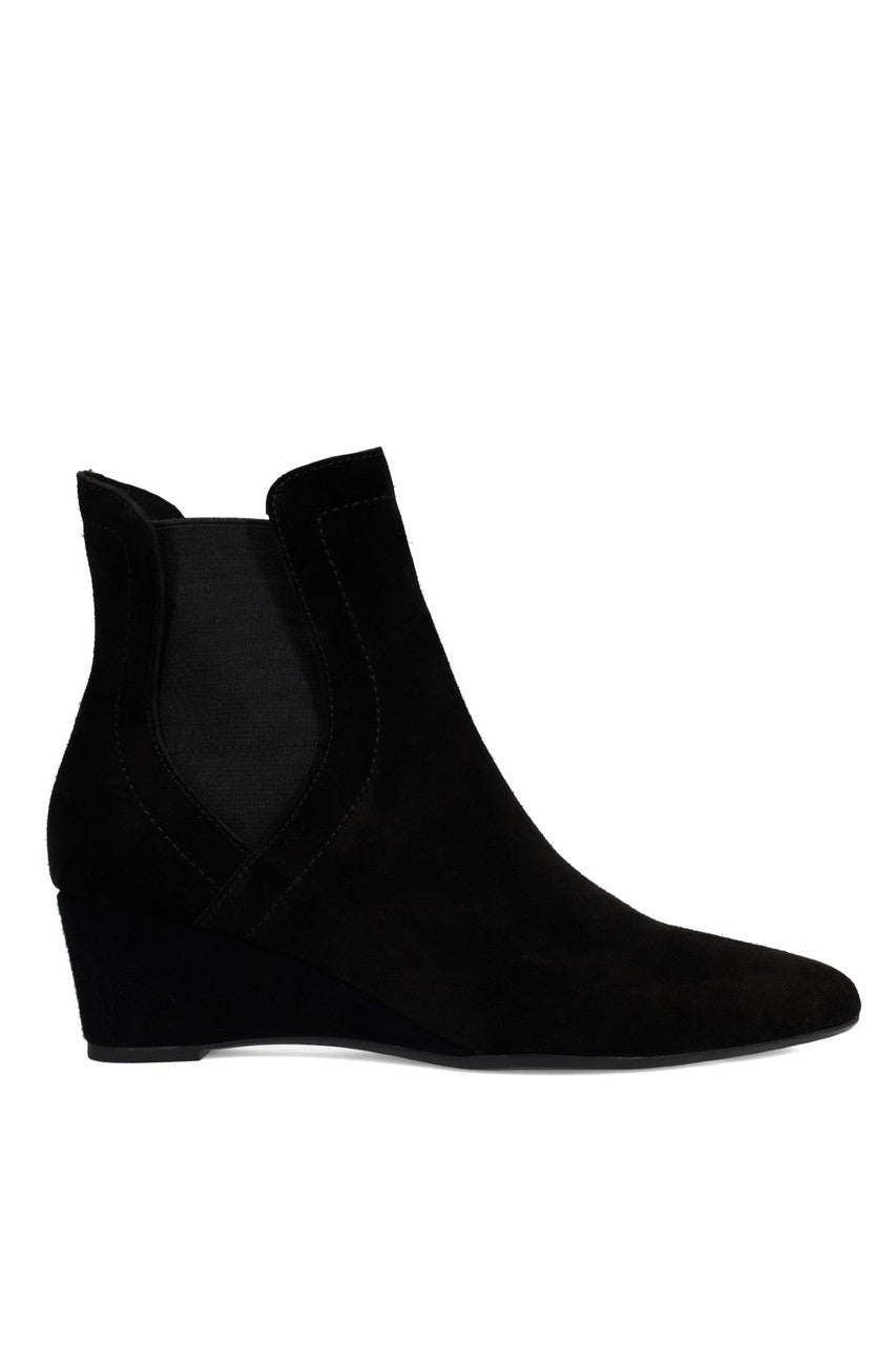 Buy Gaisha-Su Suede Wedge Bootie in Black Online Black