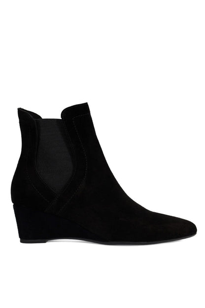 Buy Gaisha-Su Suede Wedge Bootie in Black Online Black