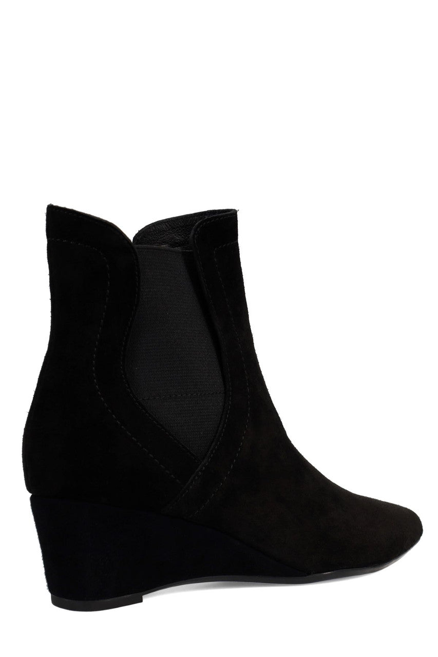 Buy Gaisha-Su Suede Wedge Bootie in Black Online Black
