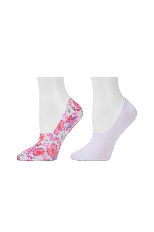 Buy Abstract Floral Liners - 2 Pair Pack in Ivory/White Online Ivory/White