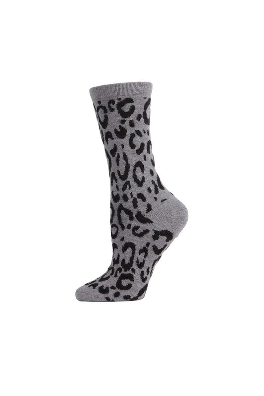 Buy Animal Print Socks in Medium Gray Heather Online Medium Gray Heather