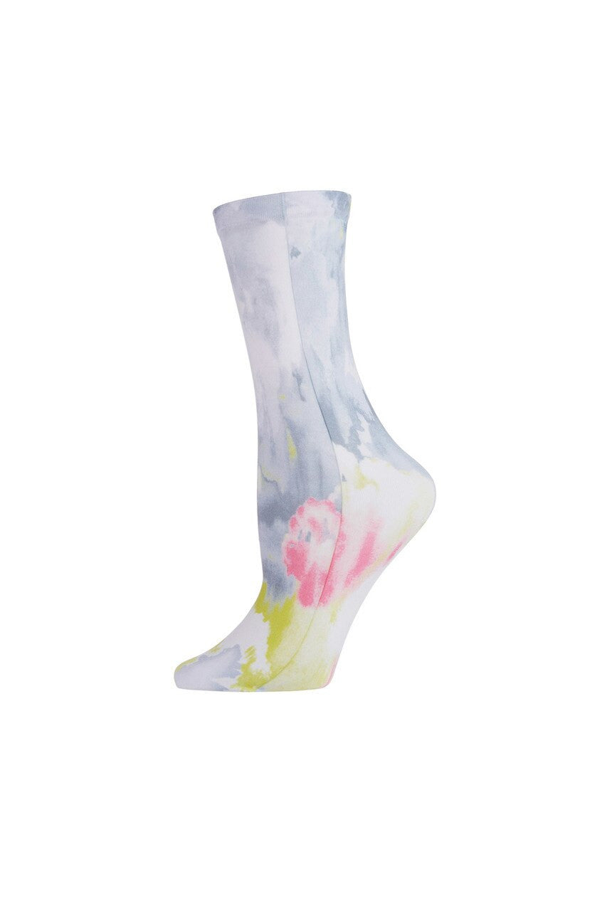 Buy Brushstroke Printed Crew Socks in Gray Online Gray