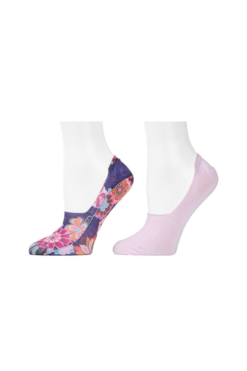 Buy Pop Floral Liners - 2 Pair Pack in Blueberry/Light Pink Online Blueberry/Light Pink