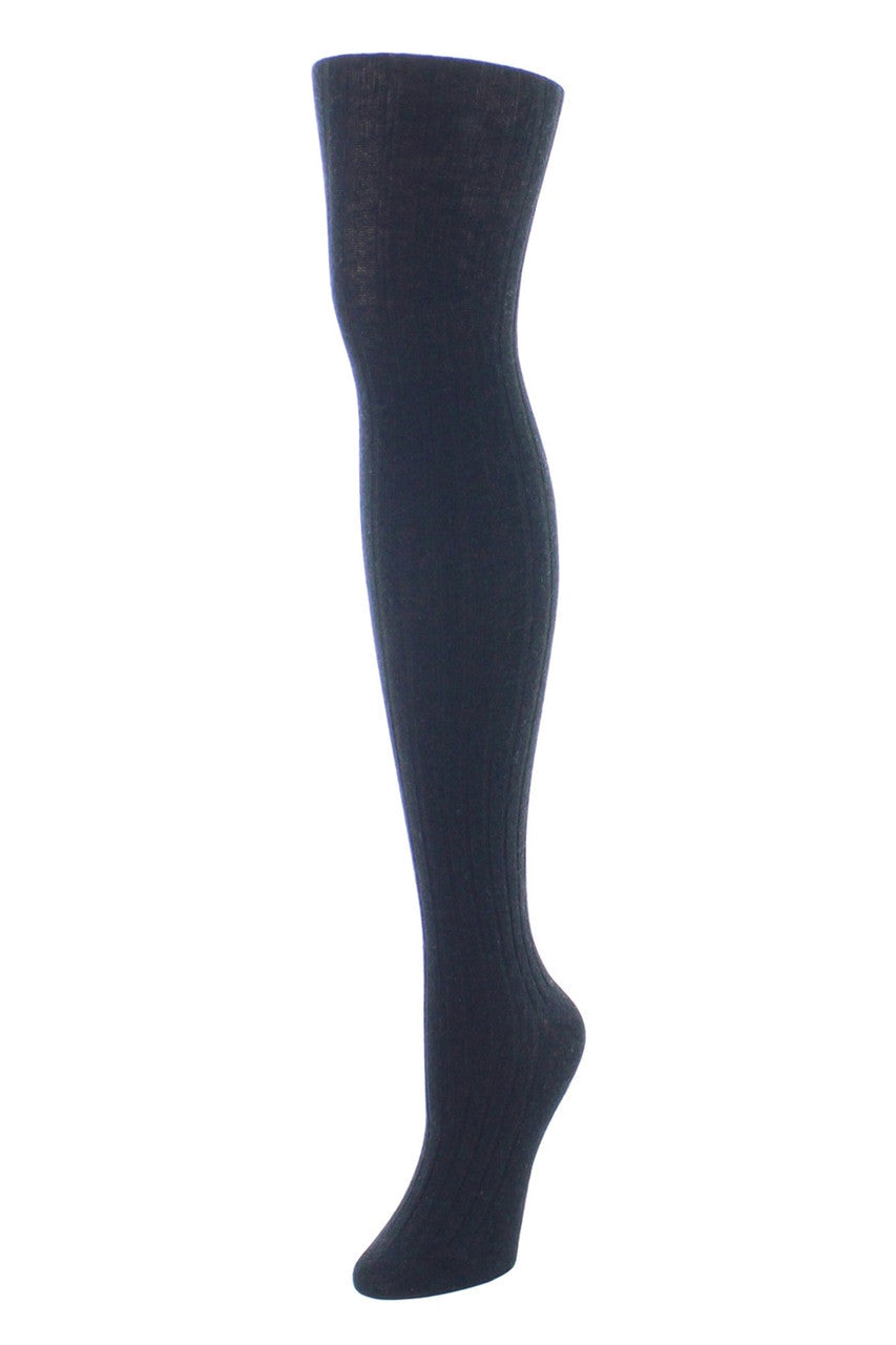 Buy Cashmere Rib Sweater Tights in Black Online Black