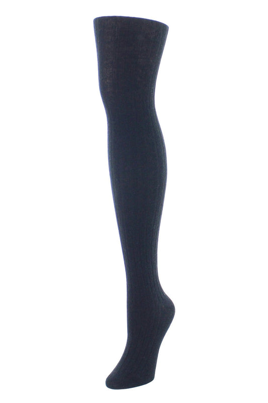 Buy Cashmere Rib Sweater Tights in Black Online Black