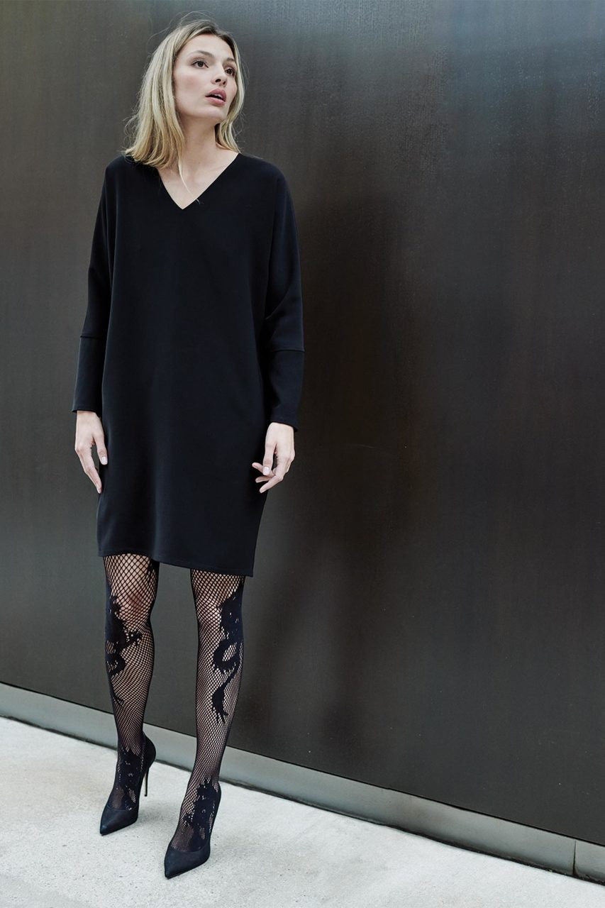 Buy Dragon Toss Net Tights in Black Online Black