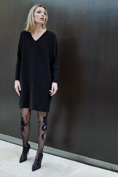 Buy Dragon Toss Net Tights in Black Online Black