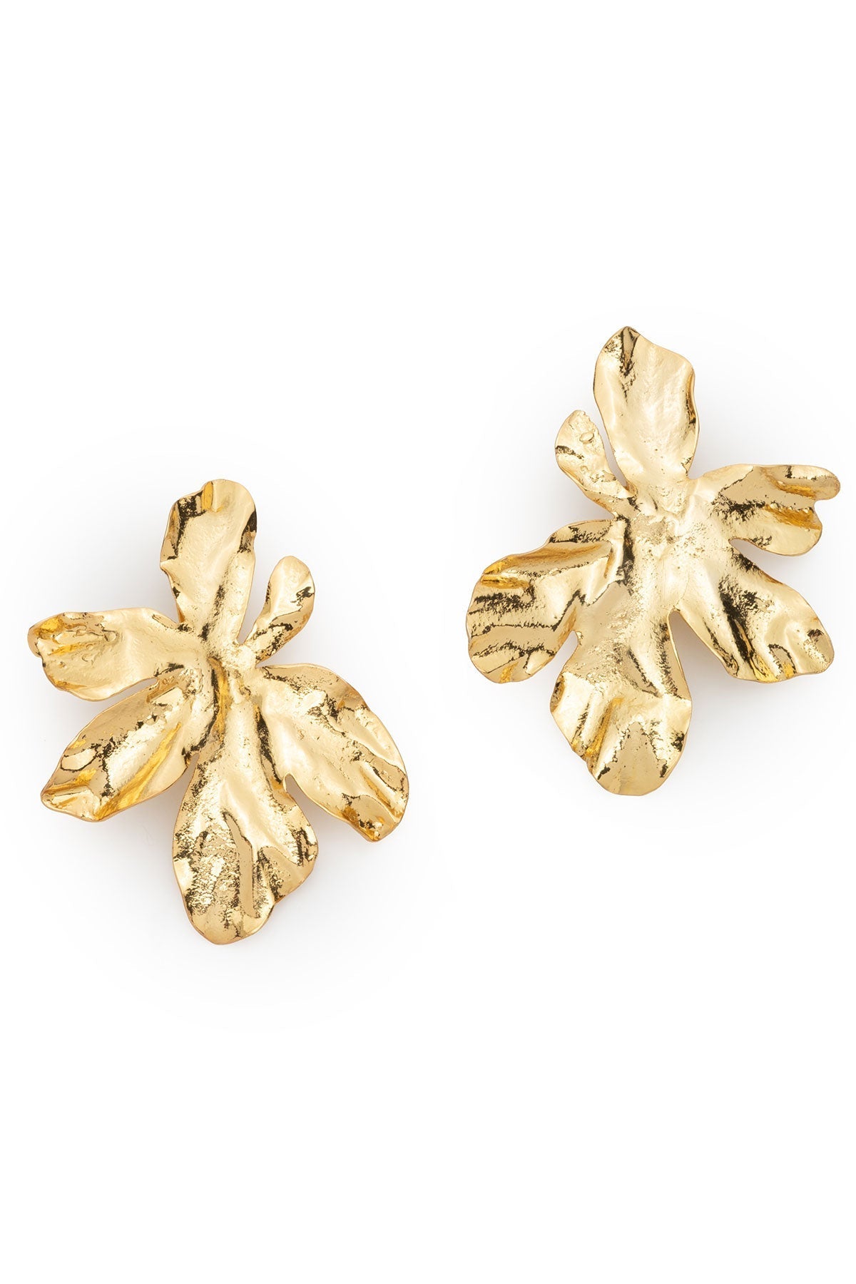 Peony Gold Plated Earrings Gold