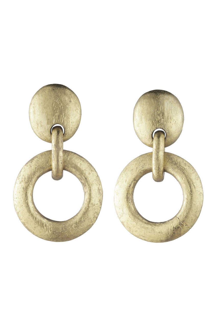 Buy Acacia Wood and Gold Plated Hoop Earrings in Antique Gold Online Antique Gold