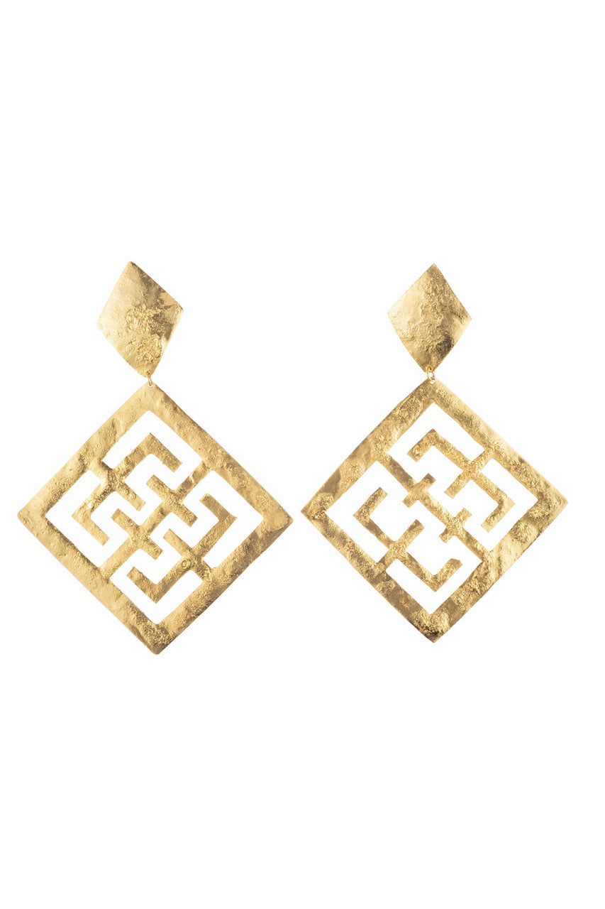 Buy Gold Plated Brass Infinity Clip Earrings in Gold Online Gold