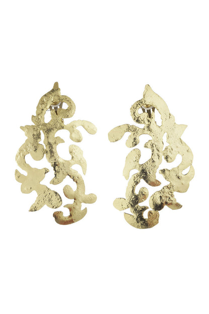 Buy Gold Plated Scroll Earrings in Gold Online Gold