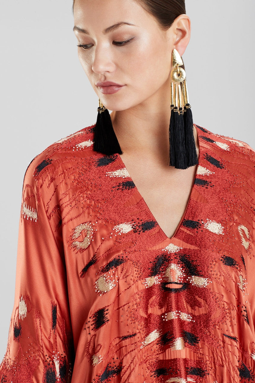 Buy Gold Plated Brass Tassel Clip Earrings in Gold Online Gold