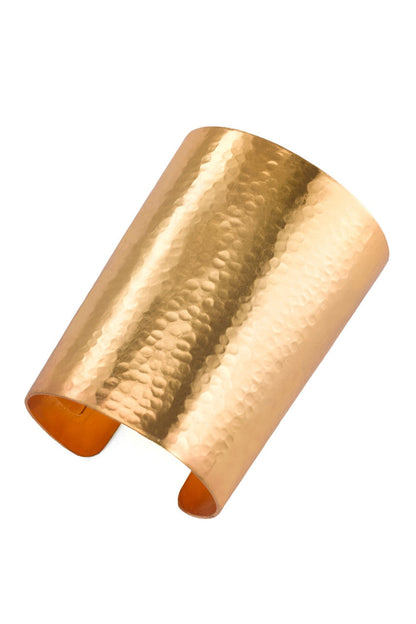 Buy Hammered Gold Cuff in Gold Online Gold