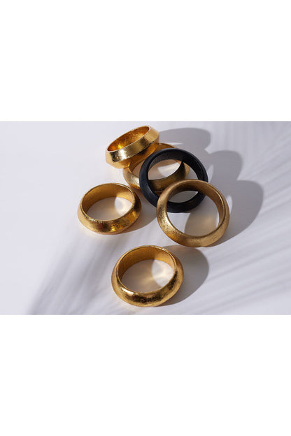Buy Acacia Wooden Bangle Set in Black Online Black