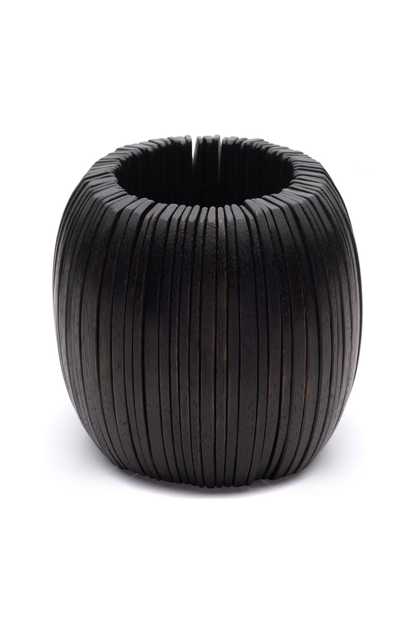 Buy Buffalo Horn Sliced Bangle in Black Online Black