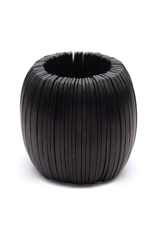Buy Buffalo Horn Sliced Bangle in Black Online Black