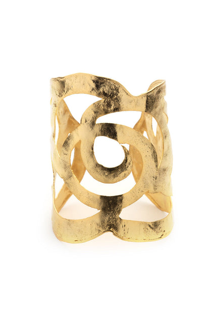 Buy Gold Plated Scroll Cuff in Gold Online Gold