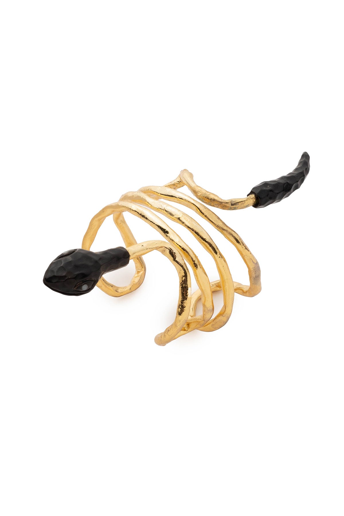 Gold Plated Brass Snake Bracelet Gold