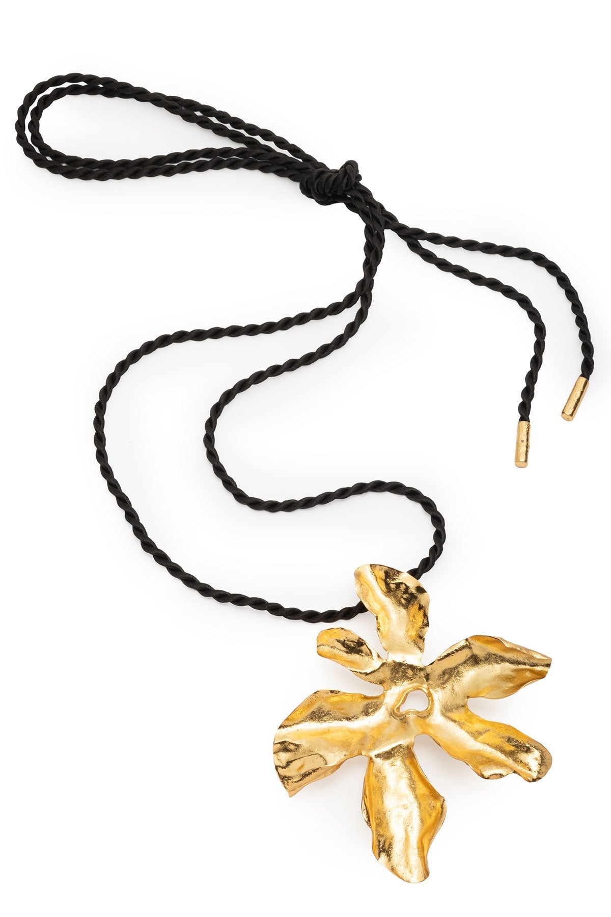 Peony Gold Plated Pendant Necklace Gold