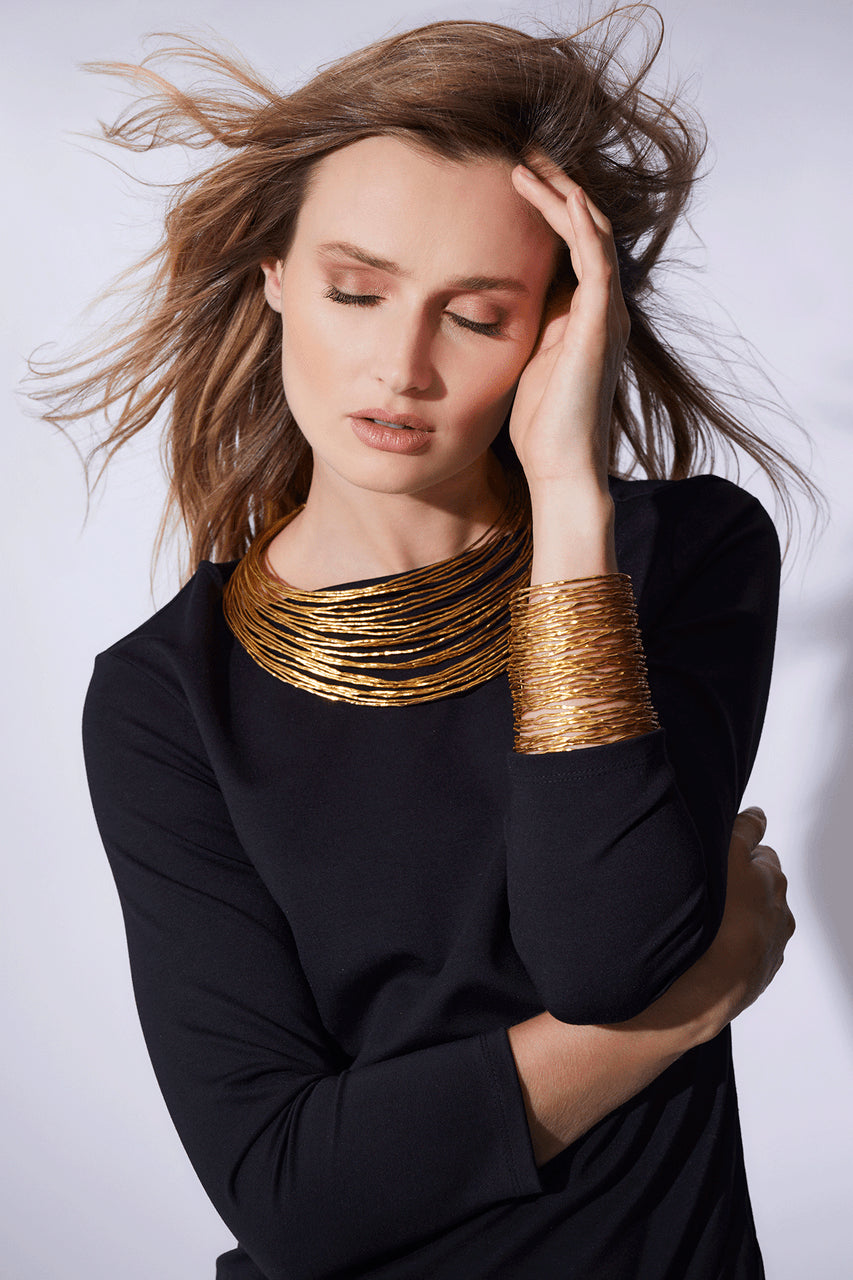 Buy Gold Brass Wire Necklace in Antique Gold Online Antique Gold