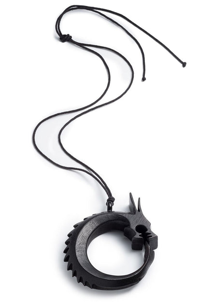 Buy Horn Dragon Necklace in Ebony Online Ebony