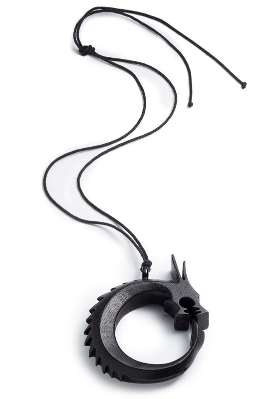 Buy Horn Dragon Necklace in Ebony Online Ebony