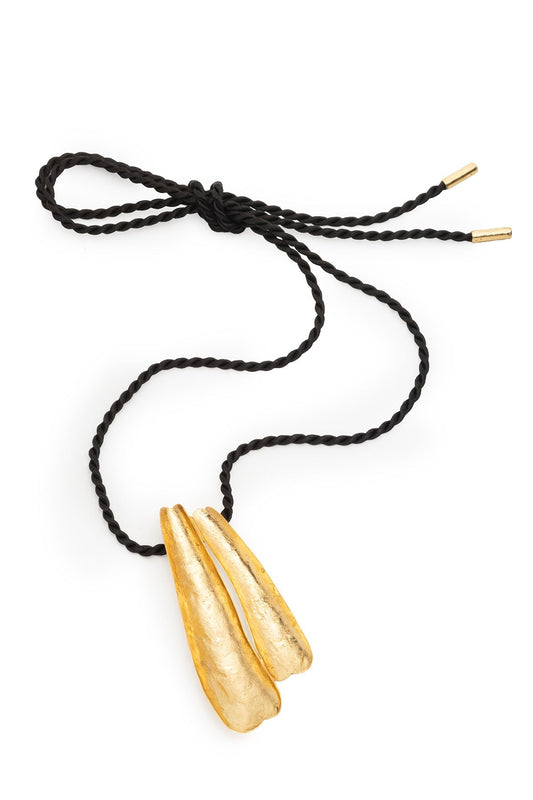 Aurea Gold Plated Pendant Rope Necklace Gold