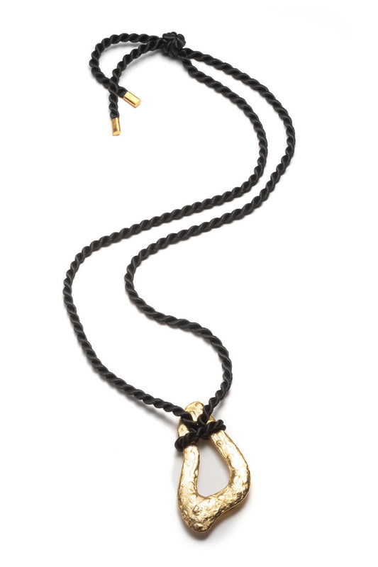 Buy Gold Plated Brass Pendant Rope Necklace in Antique Gold Online Antique Gold